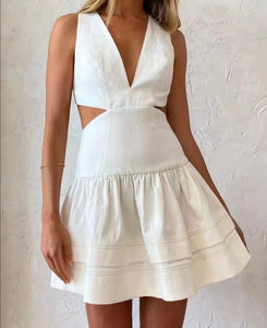 High Waist Cut Out Mini Dress