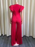 Pleated Maxi Jumpsuit - Veira Trending Shop