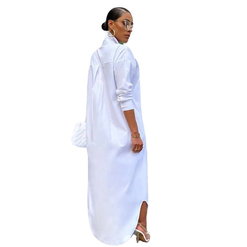 White Shirt Long Dress