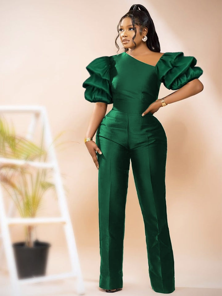 Puff Sleeves Elegant Jumpsuit - Veira Trending Shop