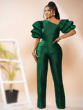 Puff Sleeves Elegant Jumpsuit - Veira Trending Shop
