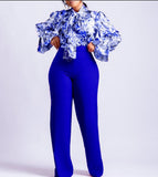 Flower Print  2pcs Pants Set