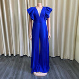 Pleated Maxi Jumpsuit - Veira Trending Shop