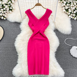 Knit Sleeveless Midi Dress - Veira Trending Shop