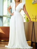 Pleated Maxi Jumpsuit - Veira Trending Shop