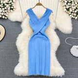 Knit Sleeveless Midi Dress - Veira Trending Shop