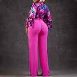 Flower Print  2pcs Pants Set
