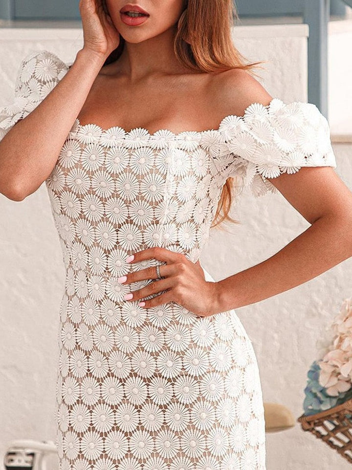 Petal Sleeve Midi Dress