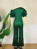 Puff Sleeves Elegant Jumpsuit - Veira Trending Shop