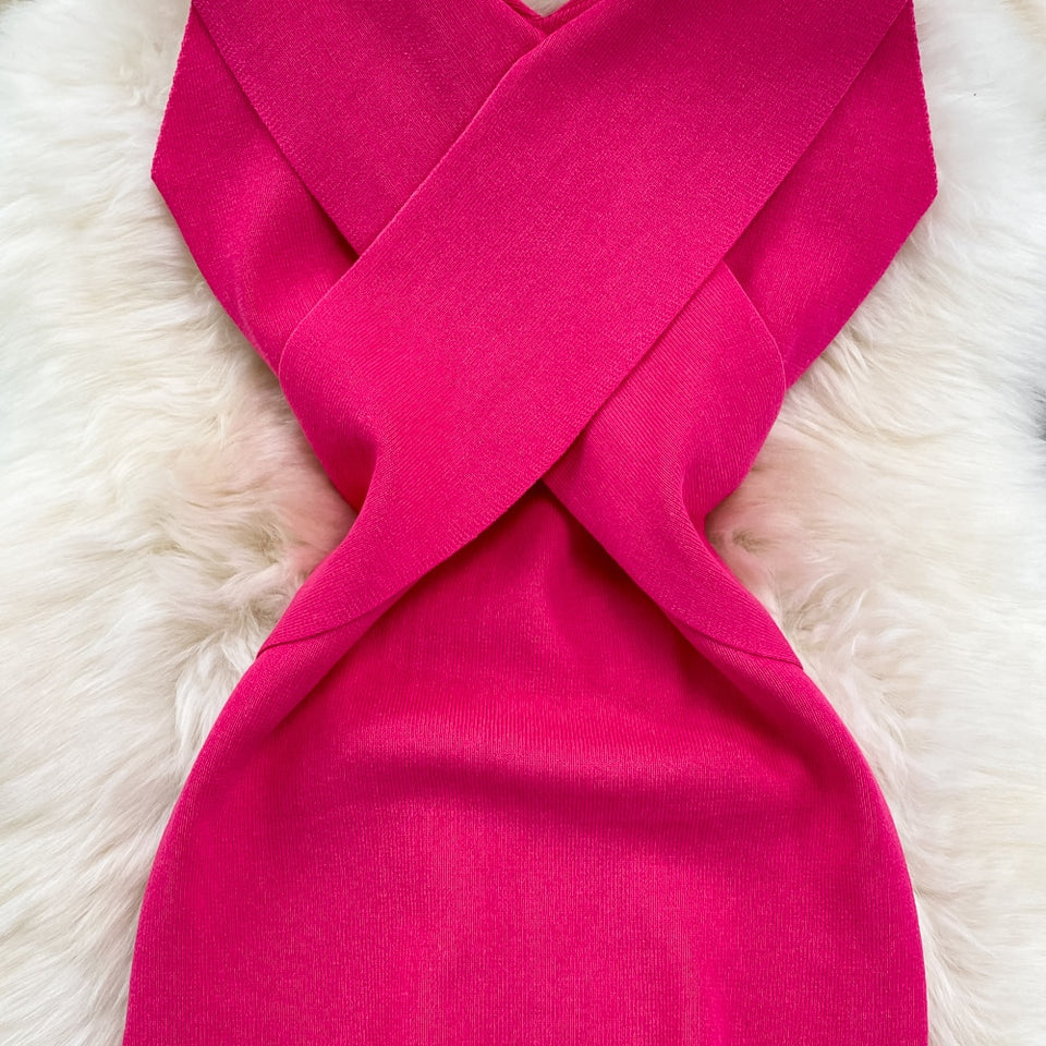 Knit Sleeveless Midi Dress - Veira Trending Shop