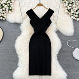 Knit Sleeveless Midi Dress - Veira Trending Shop