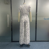 Art Print Loose Jumpsuit
