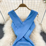 Knit Sleeveless Midi Dress - Veira Trending Shop