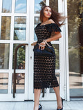 Petal Sleeve Midi Dress