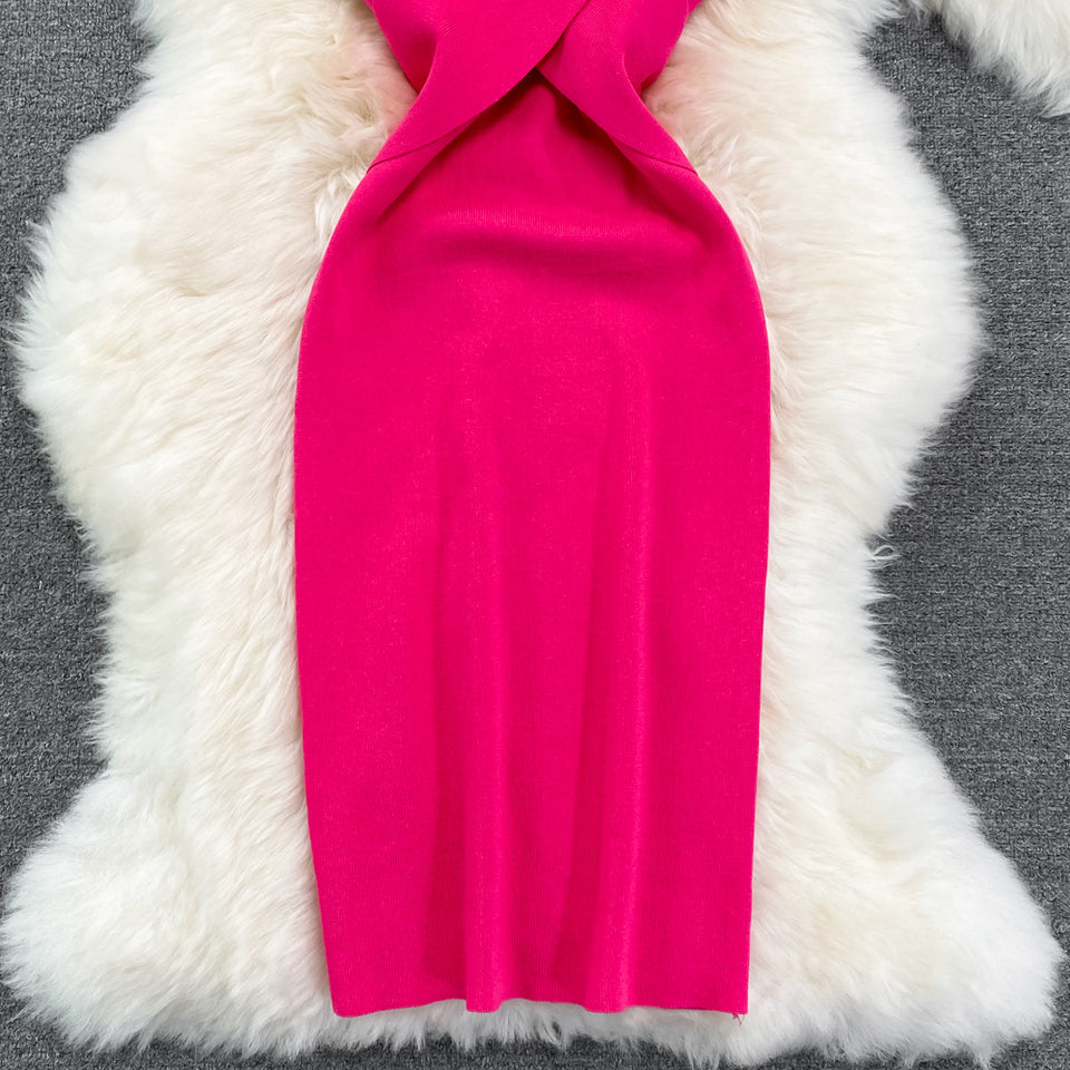 Knit Sleeveless Midi Dress - Veira Trending Shop