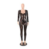 Long Sleeve Sparkly Jumpsuit - Veira Trending Shop