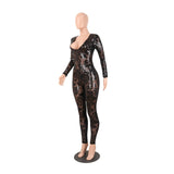 Long Sleeve Sparkly Jumpsuit - Veira Trending Shop