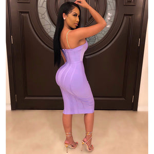 Sexy Bandage Midi Dress - Veira Trending Shop