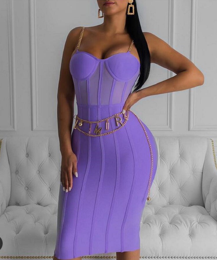 Sexy Bandage Midi Dress - Veira Trending Shop