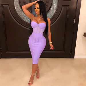 Sexy Bandage Midi Dress - Veira Trending Shop