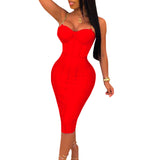 Sexy Bandage Midi Dress - Veira Trending Shop