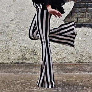 Elegant Striped High Waist Pants - Veira Trending Shop