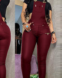 PU Leather Jumpsuit - Veira Trending Shop