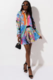 Floral Print Mini Skirt 2 Pcs Set - Veira Trending Shop