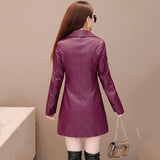 Faux Leather Blazer - Veira Trending Shop
