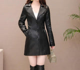Faux Leather Blazer - Veira Trending Shop