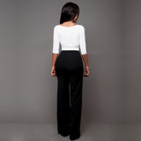 High Waist Pants with Botton Decor - Veira Trending Shop