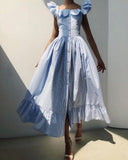 Striped Ruffles Maxi Dress - Veira Trending Shop
