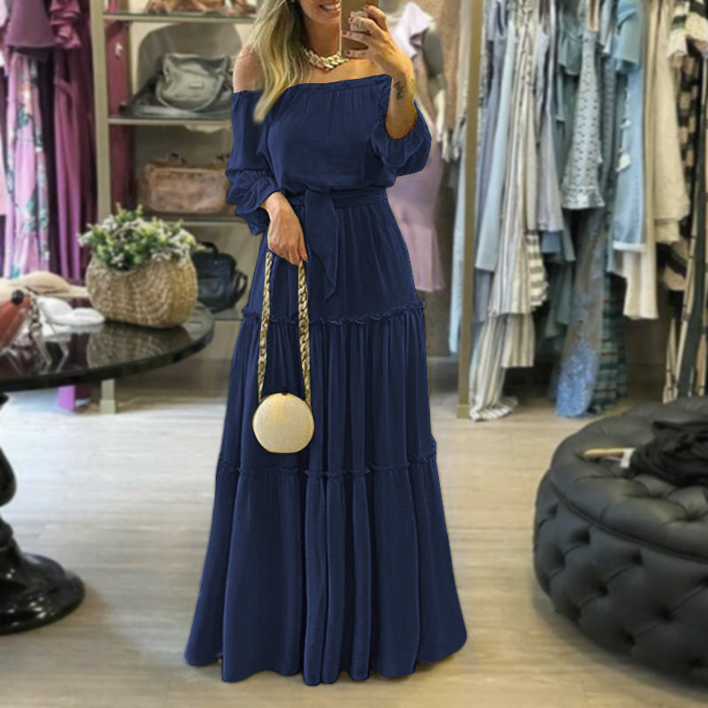 Off Shoulder Bohemian Maxi Dress - Veira Trending Shop