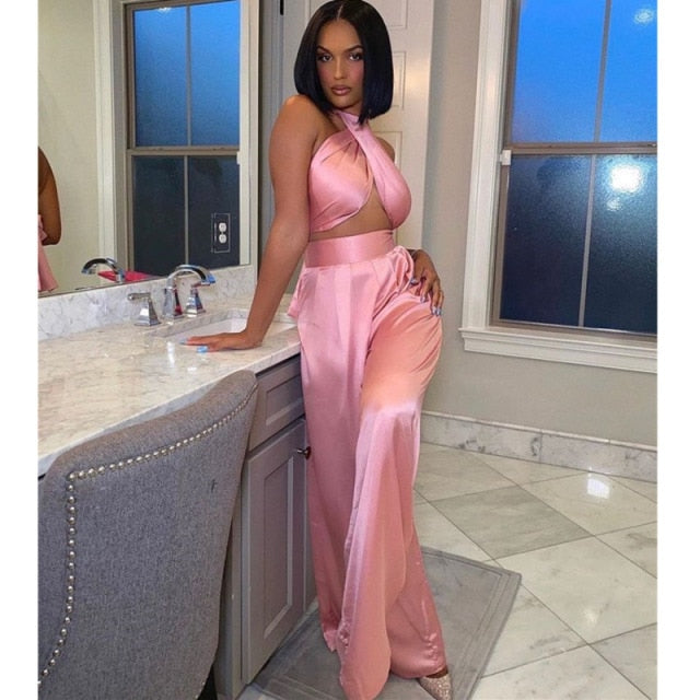 Sexy Satin Pants Set - Veira Trending Shop