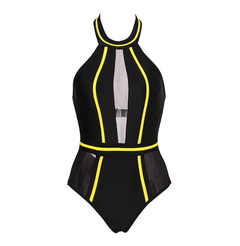 One-Piece Mesh Swimsuit - Veira Trending Shop