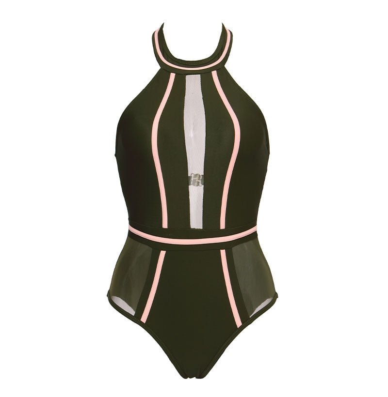 One-Piece Mesh Swimsuit - Veira Trending Shop