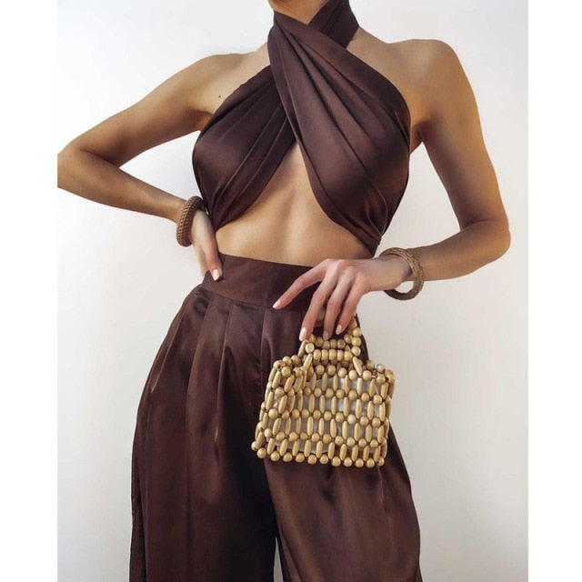 Sexy Satin Pants Set - Veira Trending Shop