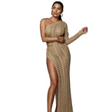 High Slit Knitted Dress - Veira Trending Shop