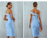 One Shoulder Strapless Bandage Dress - Veira Trending Shop