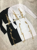 Knitted Button Chain Party Set - Veira Trending Shop