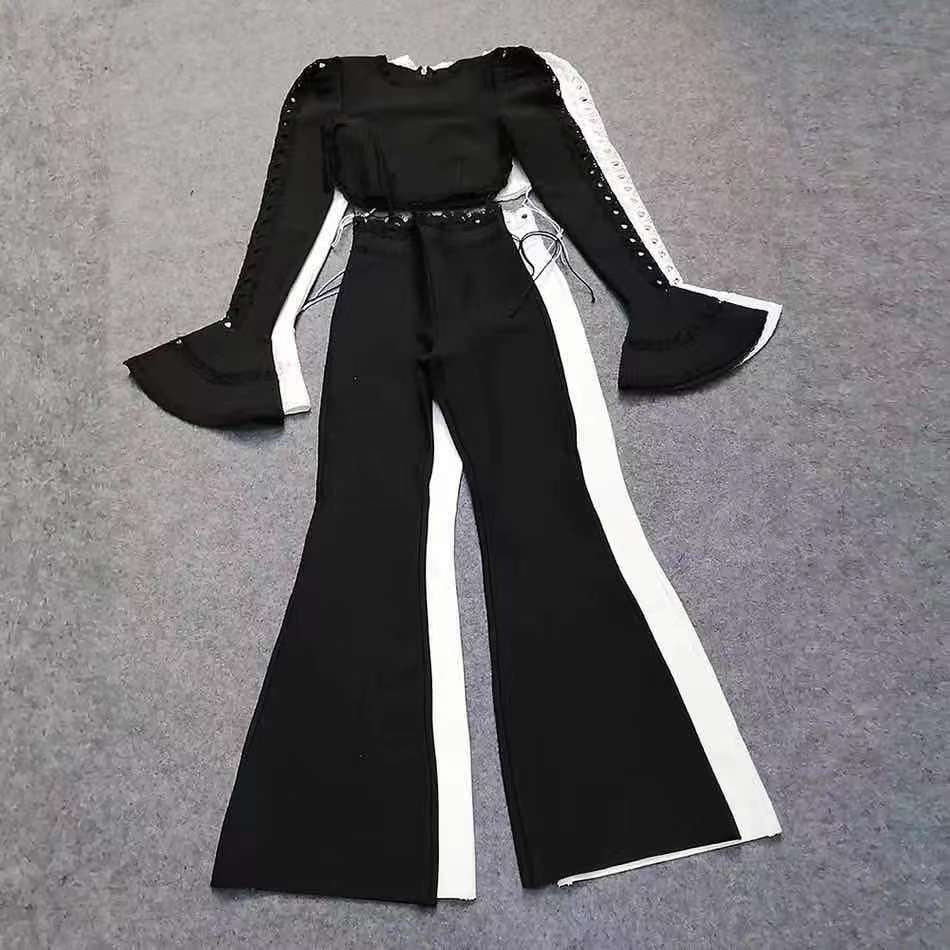 Long Sleeve 2Pcs Bandage Set - Veira Trending Shop