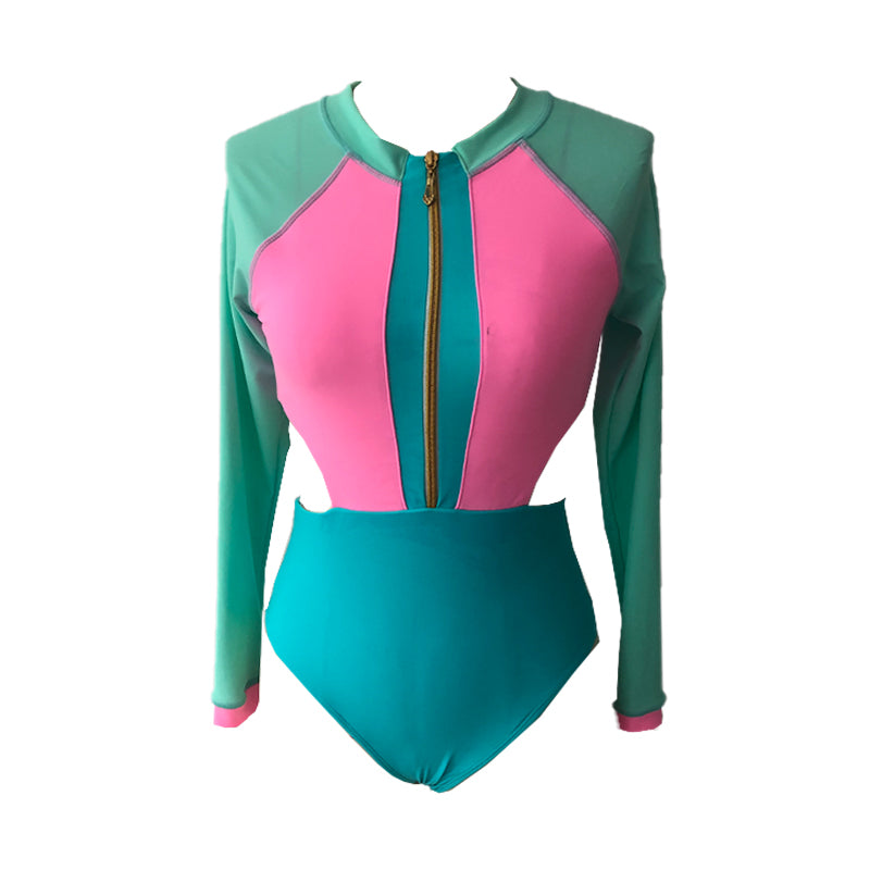 Patchwork One Piece Swimsuit - Veira Trending Shop