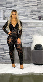 Long Sleeve Sparkly Jumpsuit - Veira Trending Shop