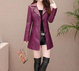 Faux Leather Blazer - Veira Trending Shop