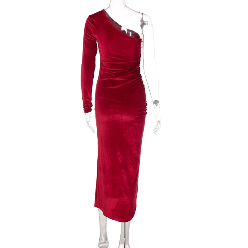 Long Sleeve Velvet Dress - Veira Trending Shop