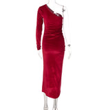 Long Sleeve Velvet Dress - Veira Trending Shop