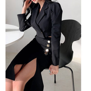 Formal Coat + Slit Skirt 2pcs Set - Veira Trending Shop