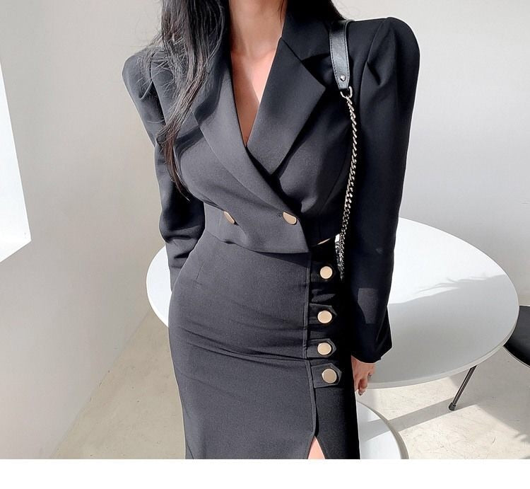 Formal Coat + Slit Skirt 2pcs Set - Veira Trending Shop