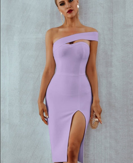 One Shoulder Strapless Bandage Dress - Veira Trending Shop
