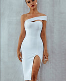 One Shoulder Strapless Bandage Dress - Veira Trending Shop